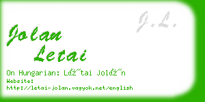 jolan letai business card